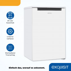 exquisit Gefrierschrank »GS81-040D weiss« 85 cm hoch 55 cm breit 4*-Gefrierschrank mit ergonomischer Griffmulde – bequem zu öffnen