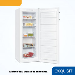 exquisit Gefrierschrank NoFrost »GS231-NF-H-040D weiss« 143 cm hoch 54 cm breit 4*-Gefrierschrank No Frost mit LED-Anzeige & praktischem Griff