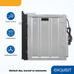 exquisit Backofen »EBE76-9-H-020 weiss« mit 1-fach-Teleskopauszug Pizzafunktion – ideal für Pizza, Focaccia und mehr!