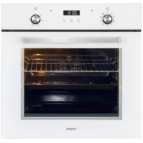 exquisit Backofen »EBE76-9-H-020 weiss« mit 1-fach-Teleskopauszug Pizzafunktion – ideal für Pizza, Focaccia und mehr!