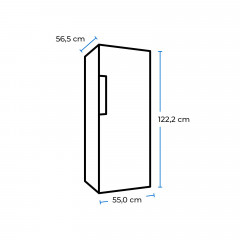 EXQUISIT KS185-4-HE-040E inoxlook Kühlschrank (E, 1220 mm hoch, silber)