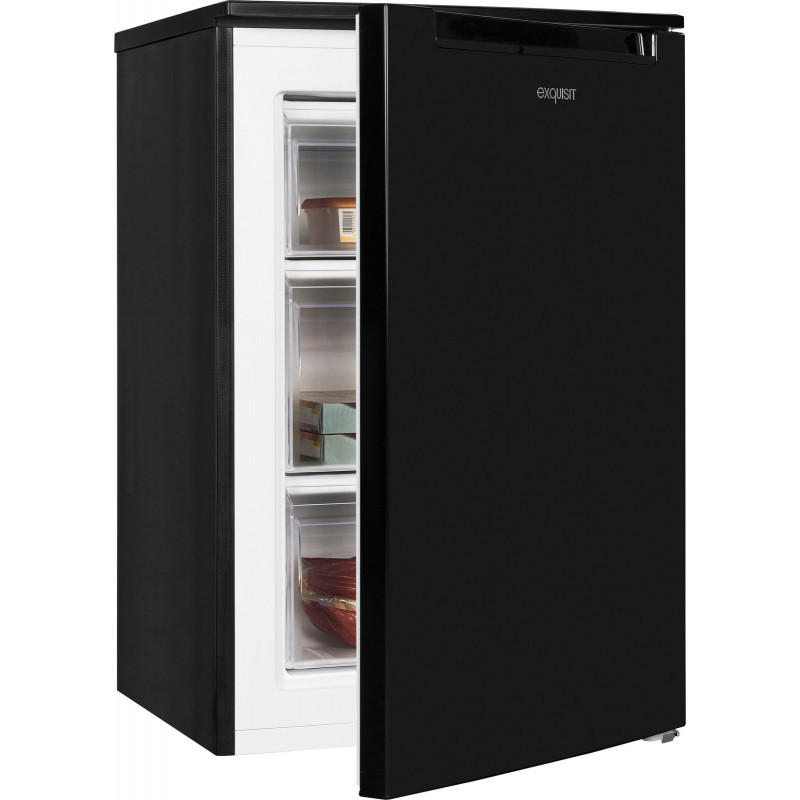 exquisit Gefrierschrank »GS81-040C schwarz« 85,5 cm hoch 54,5 cm breit energiesparend in Energieeffizienz C, 87 Liter Nutzinhalt, 4 Sterne