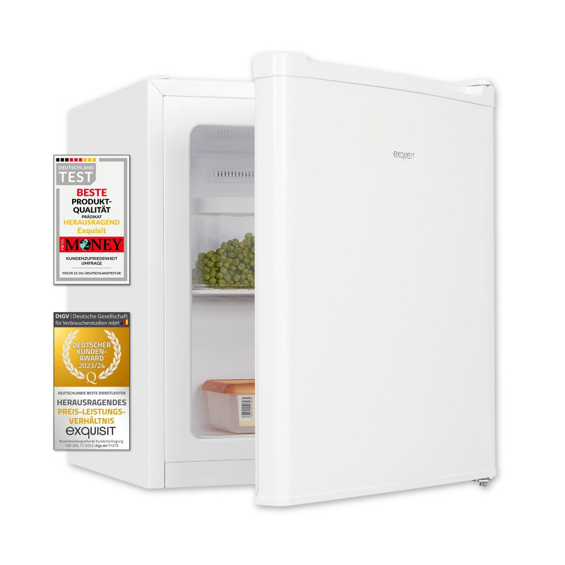 EXQUISIT GB505-040E weiss Mini-Gefrierschrank (E, 510 mm hoch)