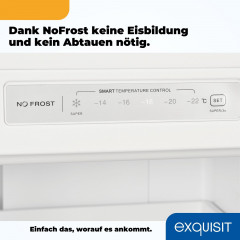 exquisit Gefrierschrank NoFrost »GS231-NF-H-040C weiss« 143 cm hoch 54 cm breit 4*-Gefrierschrank No Frost mit LED-Anzeige & praktischem Griff