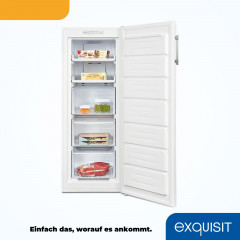 exquisit Gefrierschrank NoFrost »GS231-NF-H-040C weiss« 143 cm hoch 54 cm breit 4*-Gefrierschrank No Frost mit LED-Anzeige & praktischem Griff