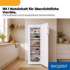 EXQUISIT GS5231-NF-H-040C weiss Gefrierschrank (C, 1430 mm hoch)