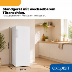 EXQUISIT GS5231-NF-H-040C weiss Gefrierschrank (C, 1430 mm hoch)