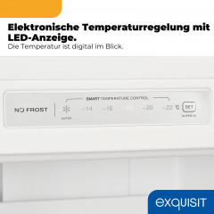 EXQUISIT GS5231-NF-H-040C weiss Gefrierschrank (C, 1430 mm hoch)