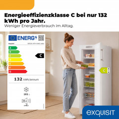 EXQUISIT GS5231-NF-H-040C weiss Gefrierschrank (C, 1430 mm hoch)