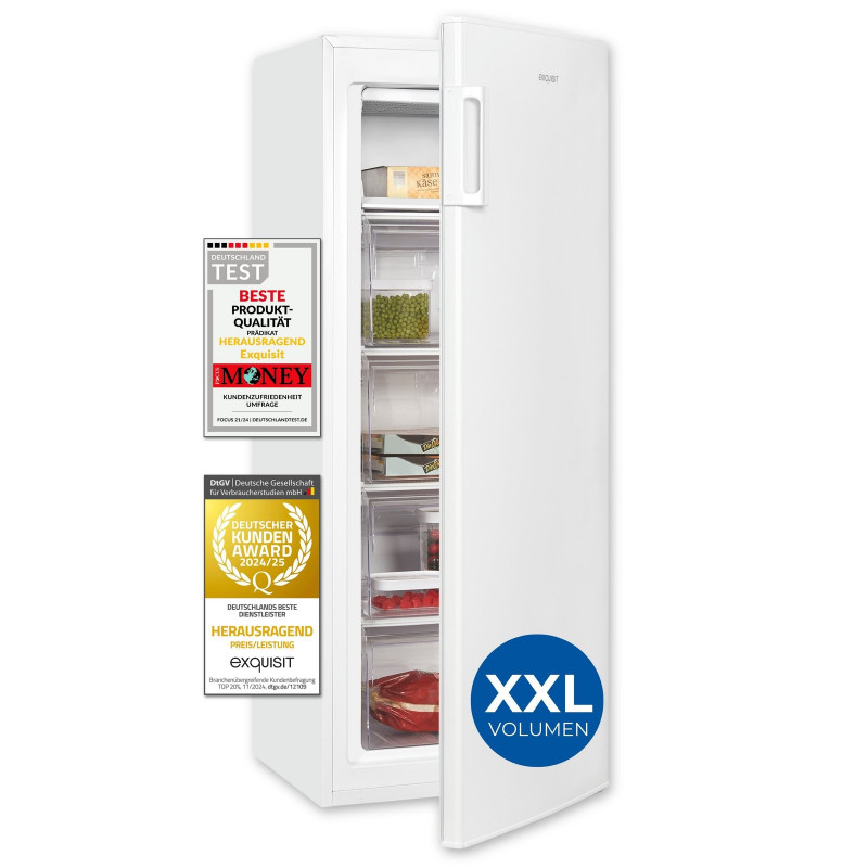 EXQUISIT GS5230-H-040D weiss Gefrierschrank (D, 1426 mm hoch)
