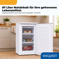 EXQUISIT GS581-040C weiss Gefrierschrank (C, 855 mm hoch)