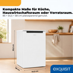 EXQUISIT GS581-040C weiss Gefrierschrank (C, 855 mm hoch)