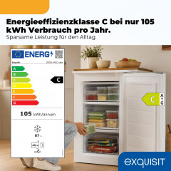 EXQUISIT GS581-040C weiss Gefrierschrank (C, 855 mm hoch)