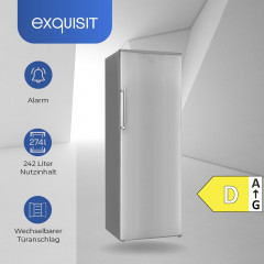 exquisit Gefrierschrank NoFrost »GS280-HE-040D« 171 cm hoch 60 cm breit 4*-Gefrierschrank No Frost mit LED-Anzeige & praktischem Griff