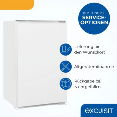 EXQUISIT EKS5131-4-E-040D Einbaukühlschrank (D, 880 mm hoch, Weiß)