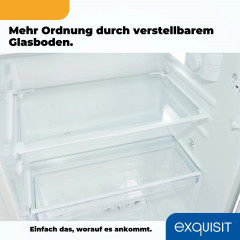 EXQUISIT EKS5131-4-E-040D Einbaukühlschrank (D, 880 mm hoch, Weiß)