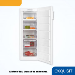 exquisit Gefrierschrank »GS230-HE-040D« 142 cm hoch 55 cm breit 4*-Gefrierschrank LED-Anzeige & Griff– leicht und bequem öffnen