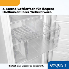 exquisit Gefrierschrank »GS230-HE-040D« 142 cm hoch 55 cm breit 4*-Gefrierschrank LED-Anzeige & Griff– leicht und bequem öffnen