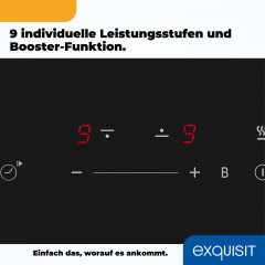 EXQUISIT EKI300-B-380 Induktionskochfeld (290 mm breit, 2 Kochfelder)