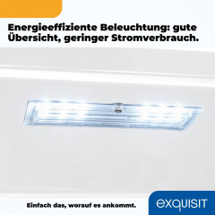 exquisit Getränkekühlschrank »GKS240-GT-160C weiss« 140 cm hoch 54 cm breit Alles auf einen Blick dank Isolierglastür zudem sehr energieeffizient