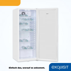 exquisit Getränkekühlschrank »GKS240-GT-160C weiss« 140 cm hoch 54 cm breit Alles auf einen Blick dank Isolierglastür zudem sehr energieeffizient