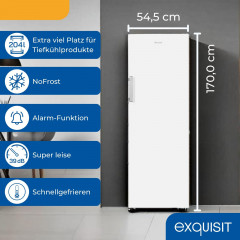 EXQUISIT GS5271-NF-H-040E weiss Gefrierschrank (E, 1700 mm hoch)