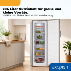 EXQUISIT GS5271-NF-H-040C inoxlook Gefrierschrank (C, 1700 mm hoch)