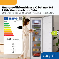 EXQUISIT GS5271-NF-H-040C inoxlook Gefrierschrank (C, 1700 mm hoch)
