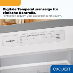 EXQUISIT GS5271-NF-H-040C inoxlook Gefrierschrank (C, 1700 mm hoch)
