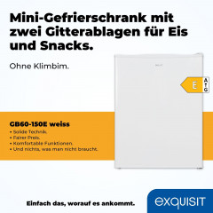 EXQUISIT GB60-150E weiss Gefrierschrank (E, 630 mm hoch)