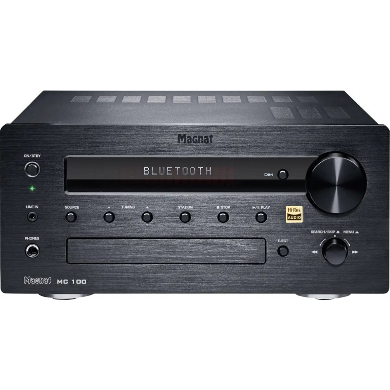 Magnat MC 100 Stereo Receiver 2x35 W Schwarz Bluetooth®, DAB+, High-Resolution Audio, USB, WLAN