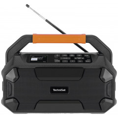 TechniSat DIGITRADIO 231 OD Baustellenradio DAB, DAB+, UKW AUX, Bluetooth® Weckfunktion, wiederaufladbar Schwarz