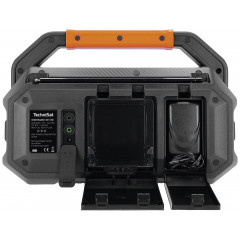 TechniSat DIGITRADIO 231 OD Baustellenradio DAB, DAB+, UKW AUX, Bluetooth® Weckfunktion, wiederaufladbar Schwarz