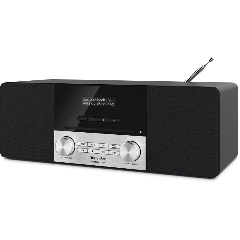 TECHNISAT DIGITRADIO 3 ASA DAB+ Radio, DAB+ Radio, FM, DAB+, Bluetooth, Schwarz/Silber