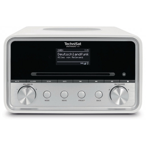 TECHNISAT DIGITRADIO 586 DAB+ Radio, AM, FM, DAB+, Internet Radio, Bluetooth, Weiß/Silber