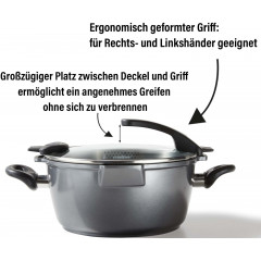 STONELINE Topf-Set »Future« Set, Kochtopf 20/24, Stieltopf 18 cm, Schmorpfanne 20/24 cm, 8 Stk. tlg. Aluminiumguss