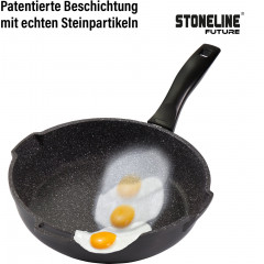 STONELINE Topf-Set »Future« Set, Kochtopf 20/24, Stieltopf 18 cm, Schmorpfanne 20/24 cm, 8 Stk. tlg. Aluminiumguss