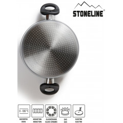 STONELINE Topf-Set Set, 1x Kochtopf Ø 16 cm, 1x Kochtopf Ø 20 cm, 1x Kochtopf Ø 24 cm, 6 Stk. tlg. Aluminium