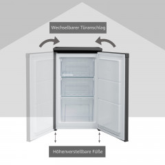TELEFUNKEN CF-34-101-B Gefrierschrank (E, 160 kWh/Jahr, 63 l, 82,1 cm hoch)