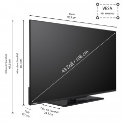 TOSHIBA 43UV3463DAW LED TV (Flat, 43 Zoll / 108 cm, UHD 4K, SMART TV)