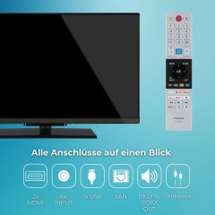 TOSHIBA 32LV3F63DAZ LED TV (Flat, 32 Zoll / 80 cm, Full-HD, SMART TV)