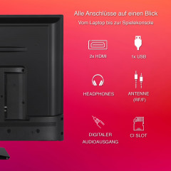 TELEFUNKEN XF32N750M LED TV (Flat, 32 Zoll / 80 cm, Full-HD)
