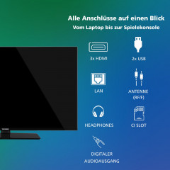 TELEFUNKEN XU43VP750M LED TV (Flat, 43 Zoll / 108 cm, UHD 4K, SMART TV)