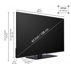 TELEFUNKEN XU43VP750M LED TV (Flat, 43 Zoll / 108 cm, UHD 4K, SMART TV)