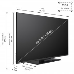 TOSHIBA 40QV3F63DAZ QLED TV (Flat, 40 Zoll / 100 cm, Full-HD, SMART TV)