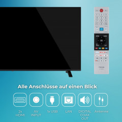 TOSHIBA 50UV1563DDW LED TV (Flat, 50 Zoll / 126 cm, UHD 4K, SMART TV)