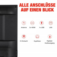 TELEFUNKEN XF40TP900S LED TV (Flat, 40 Zoll / 100 cm, Full-HD, SMART TV)