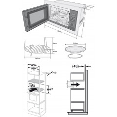Privileg Einbau-Mikrowelle »AC 925 BVE« Mikrowelle 900 W