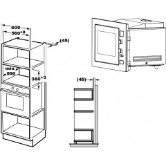 Privileg Einbau-Mikrowelle »TC034B2US0EE« Heißluft 1000 W