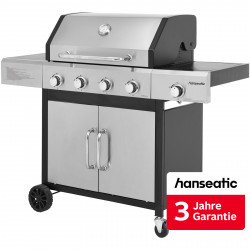 Hanseatic Gasgrill »Rockford, 4 Brenner + Seitenbrenner 14,5 kw Gesamt« inkl. 3 Jahre Herstellergarantie Hanseatic Gasgrill »Rockford, 4 Brenner + Seitenbrenner 14,5 kw Gesamt« inkl. 3 Jahre Herstellergarantie